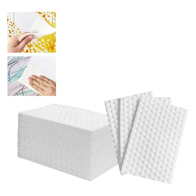 AAAF Magic Sponge Eraser Sheets, 50 PCS Convex Point Melamine Sheets, Disposable Portable Magic Cleaning Eraser Thin Wipes