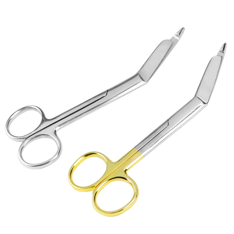 14cm 18cm Long Stainless Steel Gauze Bandage Scissors Golden Handle Nursing Scissors for Medical Orthopedic Tool