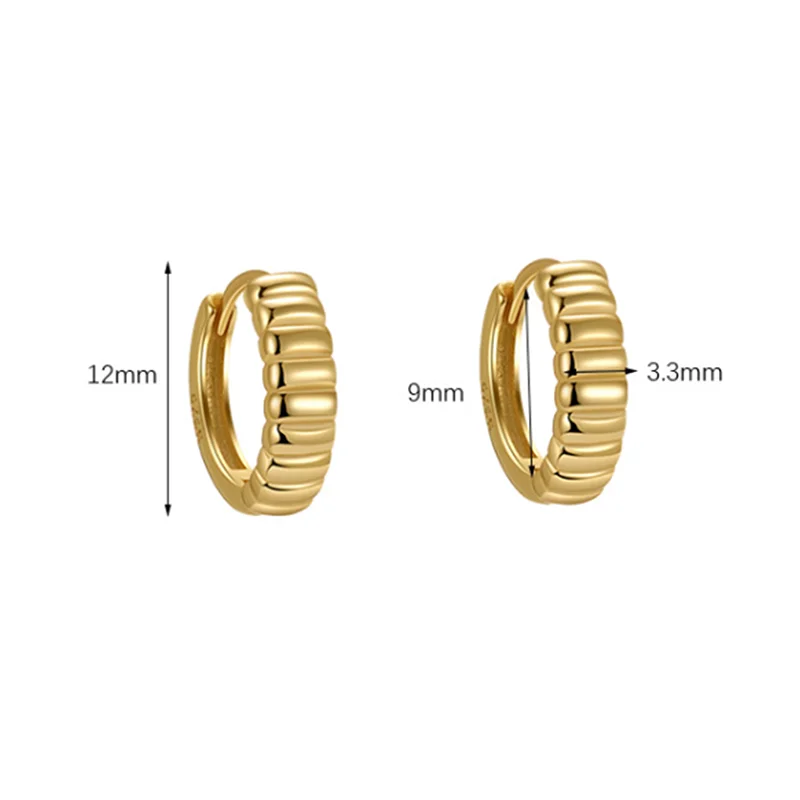 KAMIRA Real 925 Sterling Silver Piercing Hoop Earrings for Women Luxury Hug Earrings Party Banquet Delicate Jewelry Fashion New