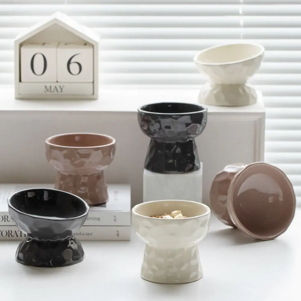 

Ceramic Cat Bowl Creative Multi-use Pet High Foot Bowl Large Capacity Anti Tipping Dog Food Feeding Basin Kitten Puppy