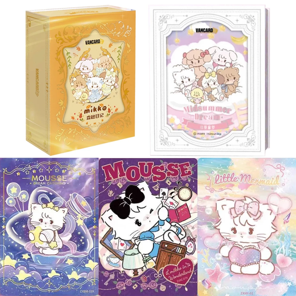 Genuine Mikko Cards Midsummer Dream Cats Rabbits Cute Pets Cute Collection Cards Toys Gifts