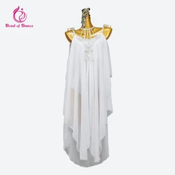 White Latin Dress Woman Cabaret Dance Skirt Sports Party Suit Girls New Midi Female Practice Clothes Prom Dancewear Sexy Costume
