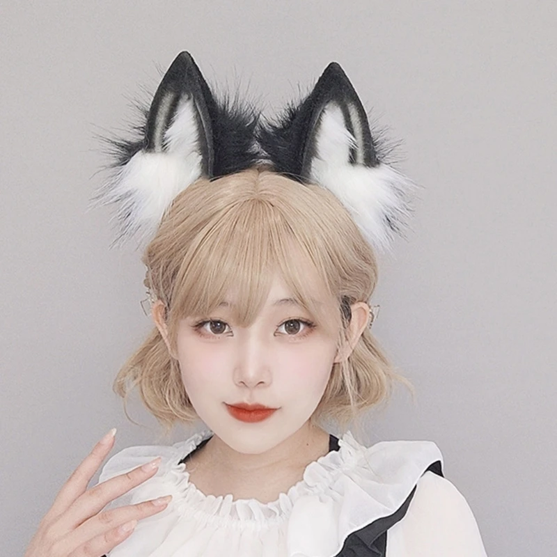 Sweet Cosplay Anime Character Foxes Ear Headband Carnivals Adult Plush Hairband