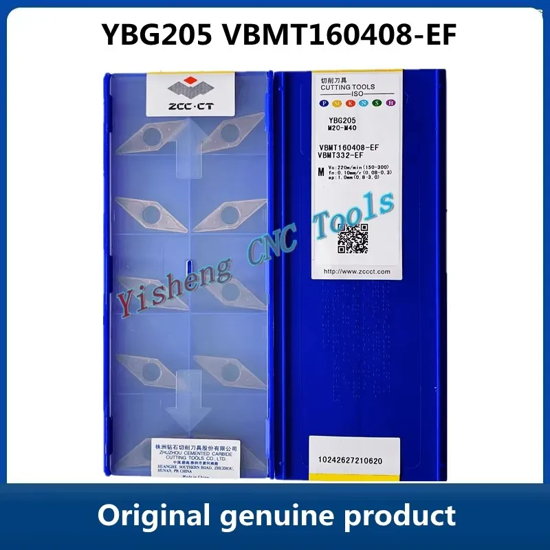 

Diamond-shaped CNC blades VBMT160408-EF VBMT160404-EF YBM153 YBG202 YBG205 YBM215 YBG205H ZCC.CT