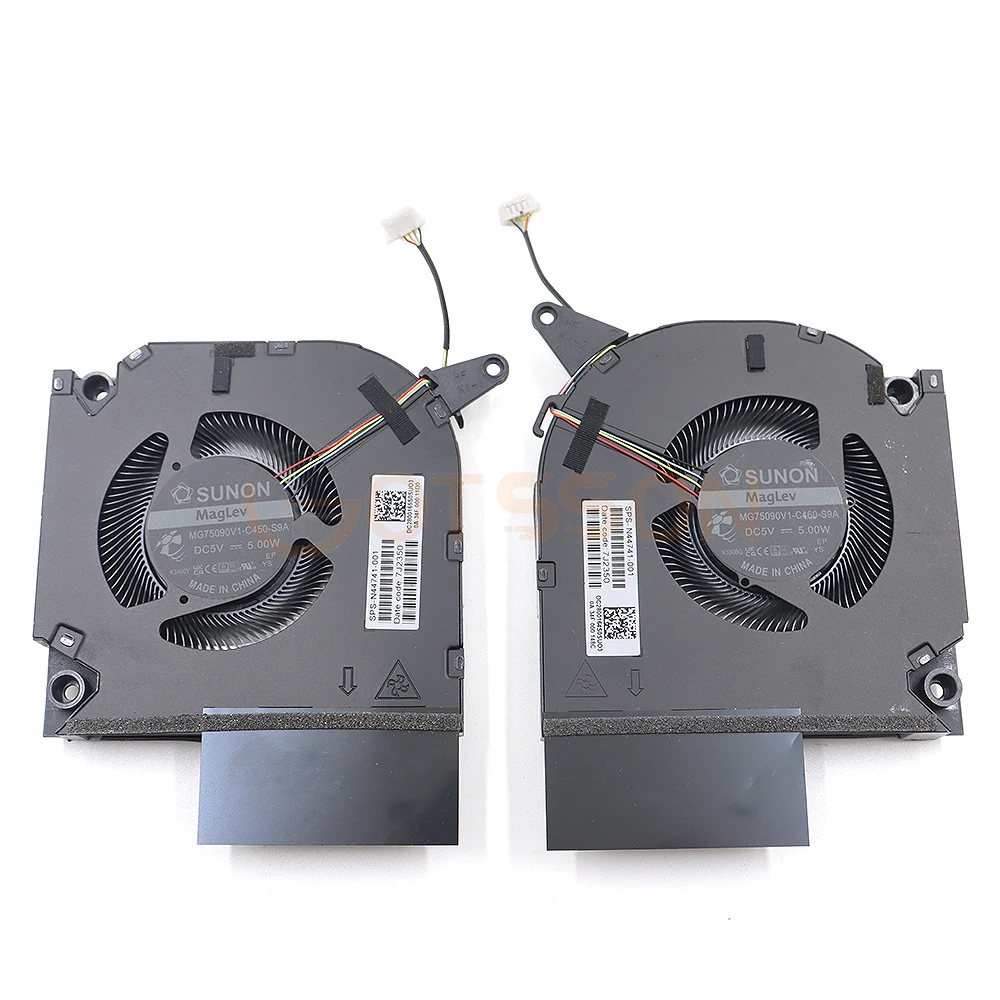 New Laptop CPU GPU Cooling Fan For HP OMEN 16-WF Plus 16-U TPN-C167 TPN-C170 N44741-001 MG75090V1-C460 C450-S9A Cooling Fan Cool