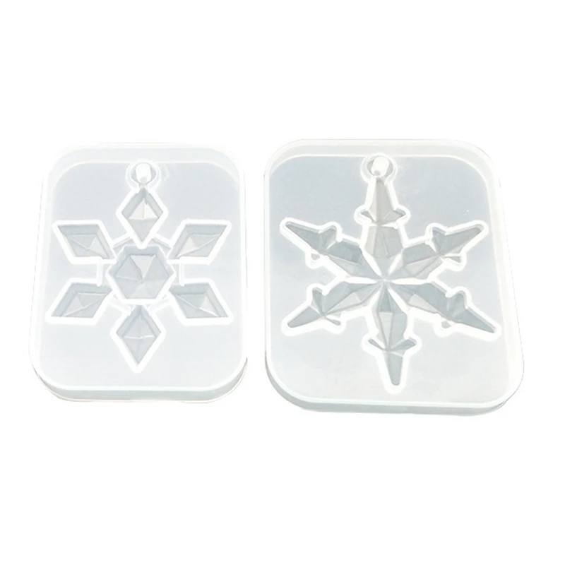 Snowflake Resin Casting Mold Silicone Resin Crafts Jewelry Pendant Xmas Gift Winter Home Decoration