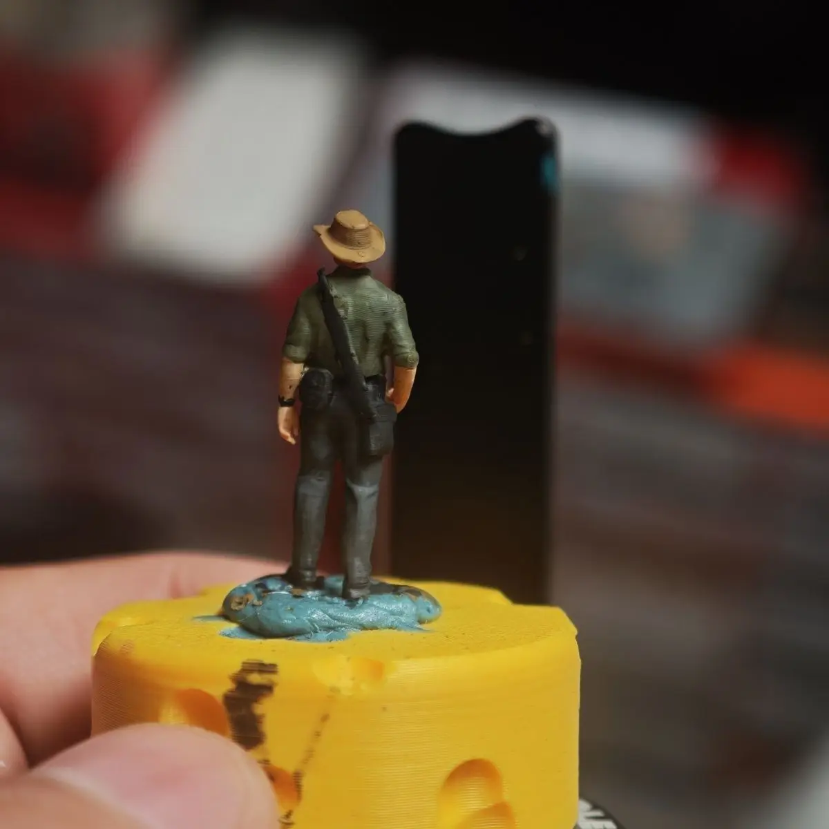 1/64 تماثيل دمية مصغرة لتقوم بها بنفسك رسمت باليد مزارع الراتنج نموذج المشهد ديوراما