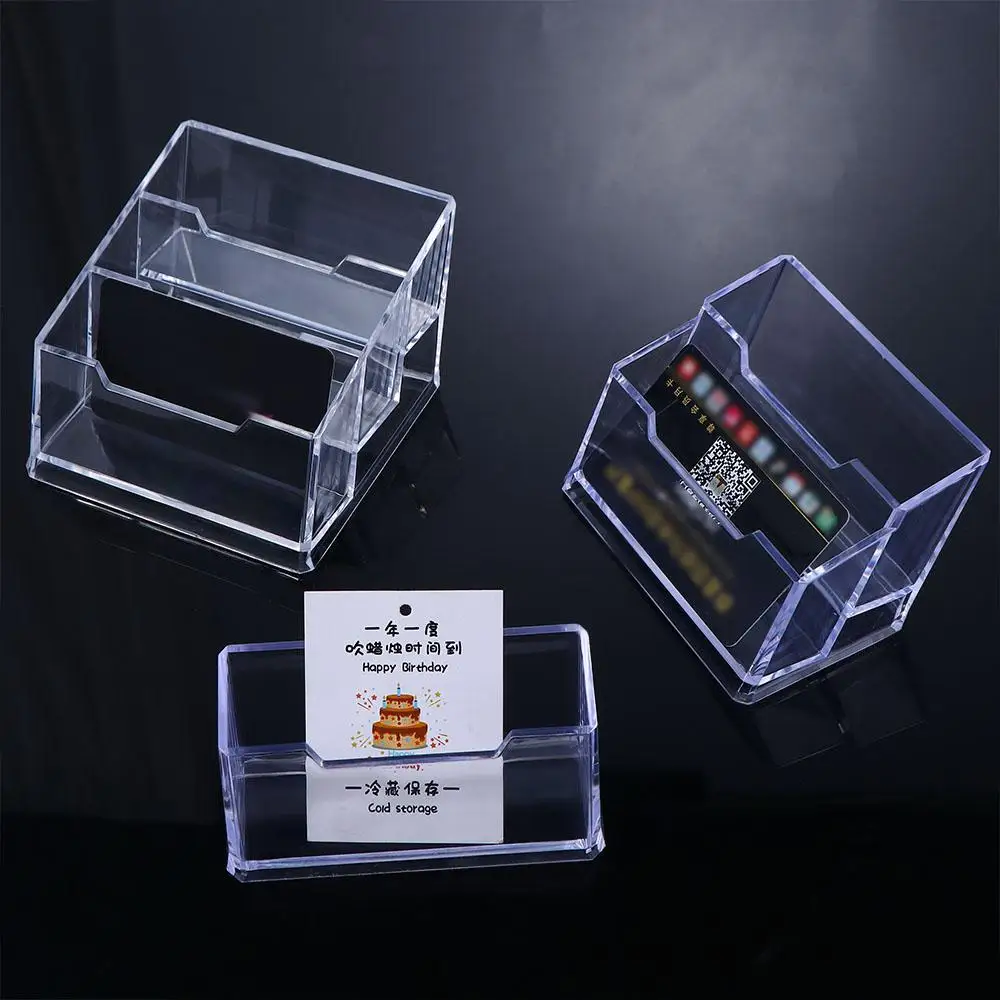 Home Office Supplies Table Organizer Card Holder Card Display Shelf Name Card Rack Cards Display Stand Business Card Container