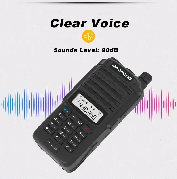 Baofeng BF-1907 WalkieTalkie UHF VHF Dual Band Waterproof Long Range Ham Radio Type-C Handheld Two Way Radio