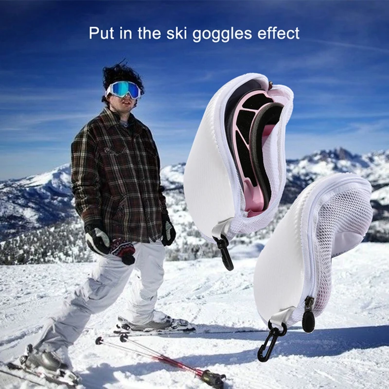1 sztuka narciarskie gogle śnieżne futerał ochronny przeciwwstrząsowe wodoodporny pudełko na okulary motocyklowy czarny
