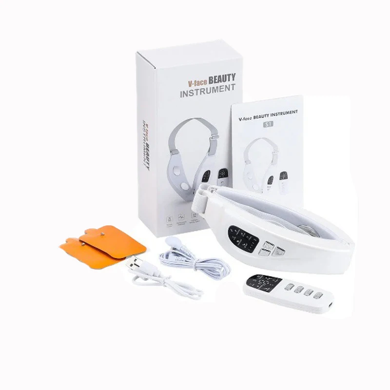 Máquina eléctrica de masaje facial en V, 18 niveles de intensidad, masaje facial, línea en V, levantamiento, reafirmante, estiramiento de la piel esgy, cuidado de la piel de las mujeres
