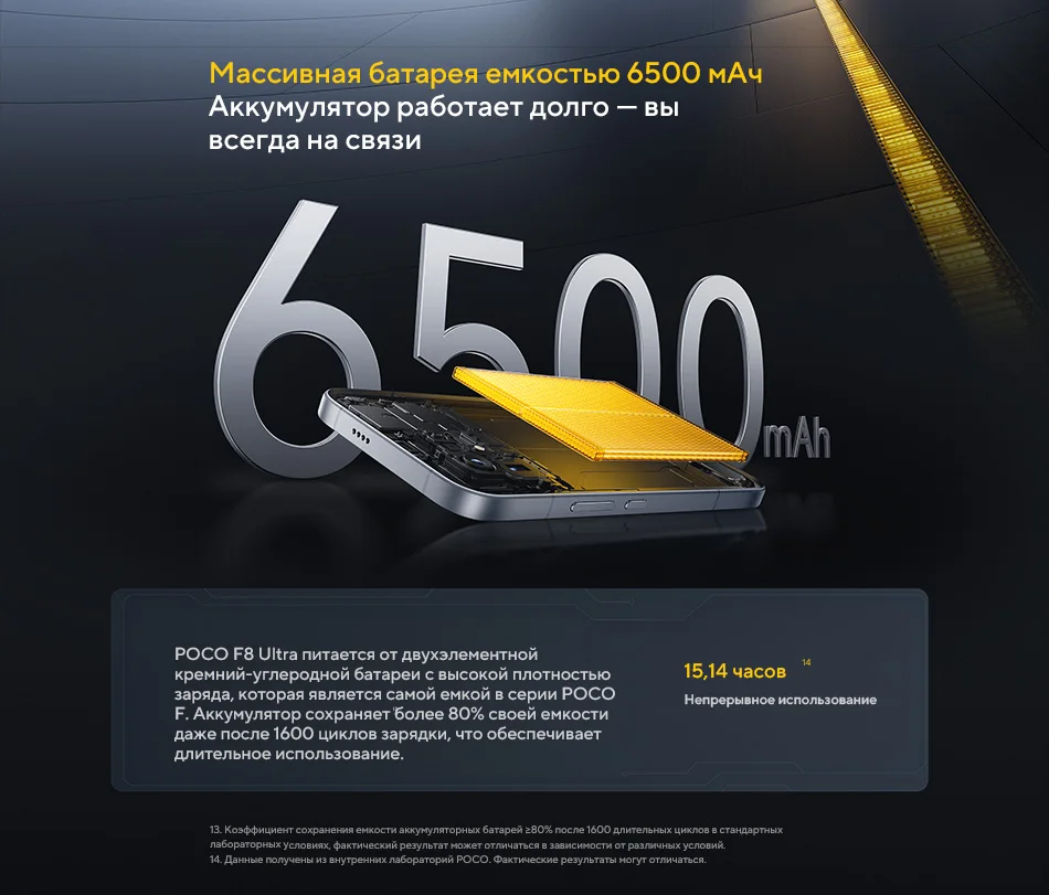POCO F8 Ultra World Premiere Global Version Smartphone Snapdragon 8 Elite Gen 5 50MP 6.9" 120Hz display 6500mAh battery