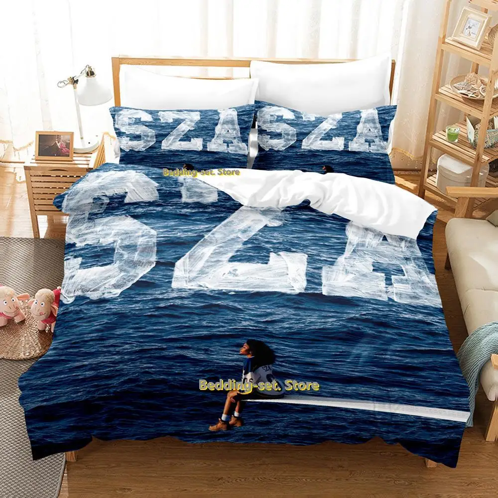 

Popular SZA Bedding Set Single Twin Full Queen King Size Bed Set Adult Kid Bedroom Duvetcover Sets Anime parure de lit Bed