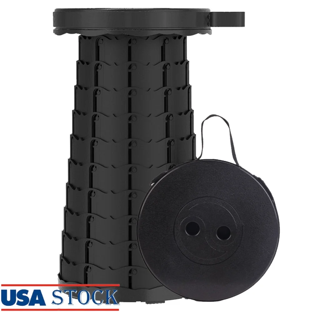 

Portable Telescoping Stool Adjustable Height Lightweight Compact Fishing Camping Hiking Non-Slip Durable Plastic Stool Outdoor