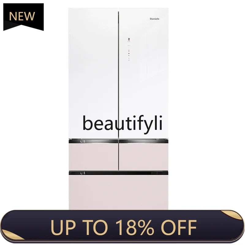 

Z189 516L ultra-thin French multi-door color matching embedded pink refrigerator, air-cooled and frost-free first-class