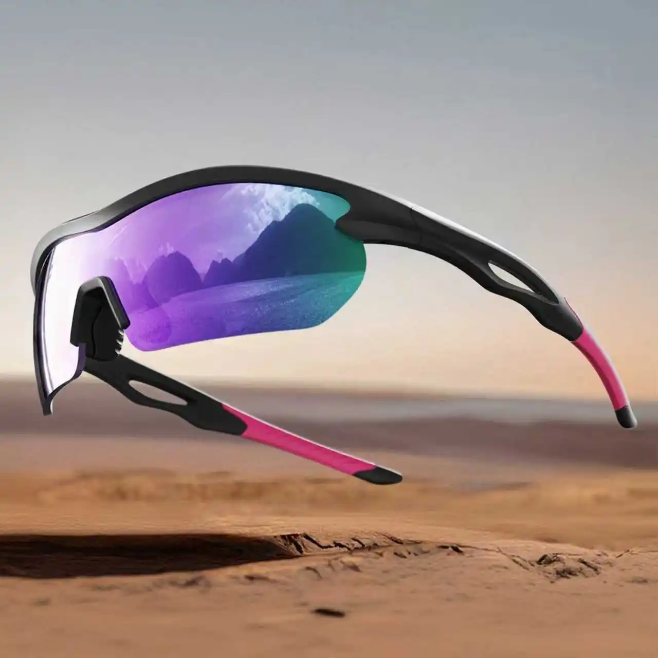 YOOLENS Half Frame Men's And Women's Sunglasses PC lens Impact Resistant Windproof Outdoor Skiing Hiking Cycling Goggles Y-028