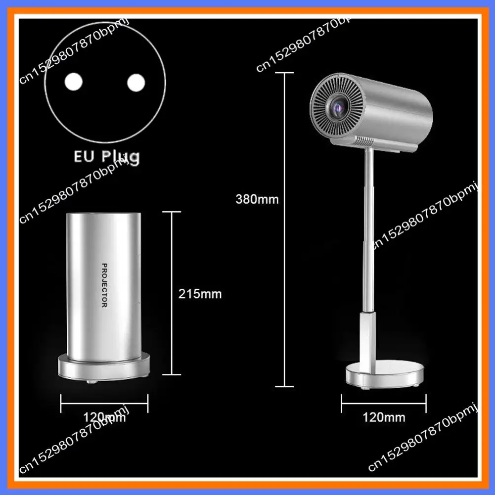 BAAE Mini Proiettore X5 Portatile 4K Regolazione dell'altezza video Supporto portatile, USB, PC, TV Box Spina UE