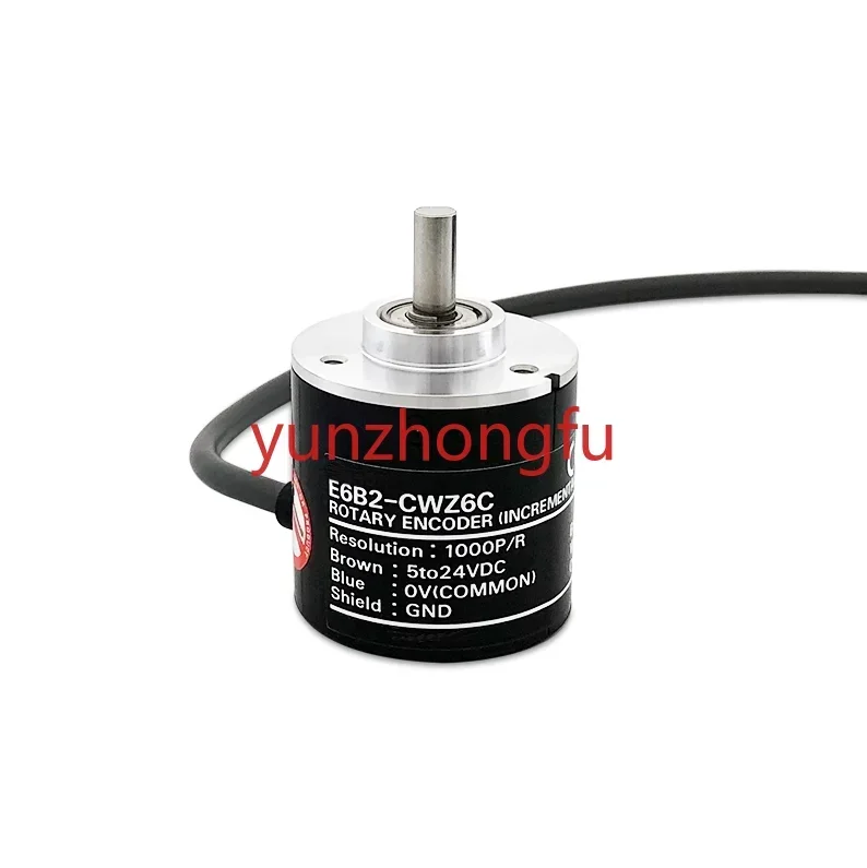 Dia40mm Solid Shaft E6B2-CWZ6C DC5~24V NPN Collector Output Type ABZ Three Phase Incremental Rotary Encoder 10~3600 P/R