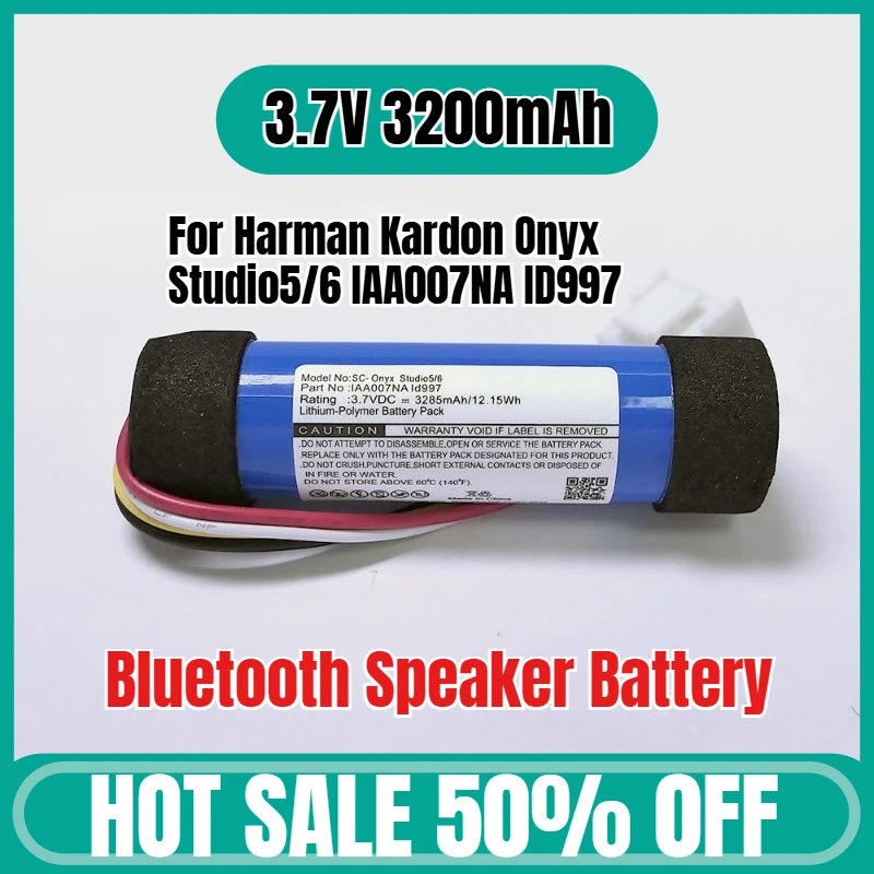 

3,7 В 3200 мАч для Harman Kardon Onyx Studio5/6 IAA007NA ID997 Батарея динамика Bluetooth
