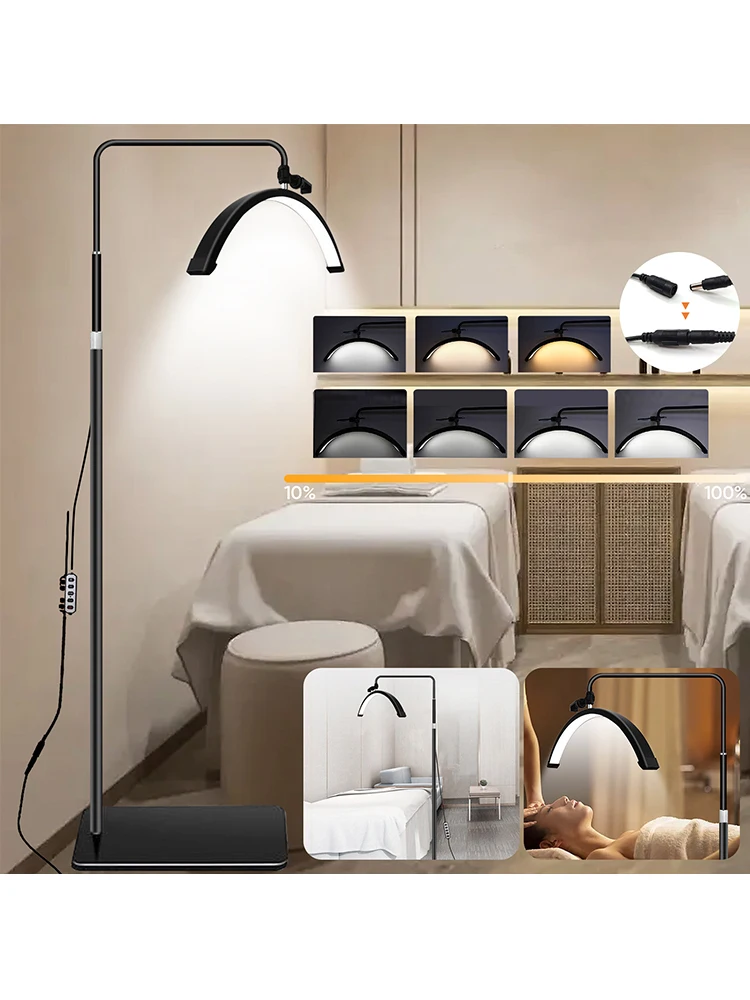 Wimperslamp Halve Maan Licht Led Maanlamp Fotografie Vullicht voor Wimperverlenging Beauty Staande Lampen voor Make-up Schoonheidssalon - afbeelding 2