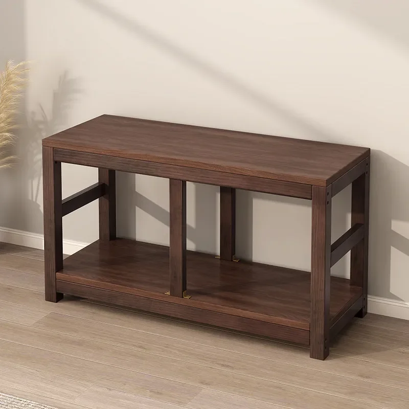 Fish tank shelf solid wood bottom cabinet base double-layer household fish tank special cabinet placement