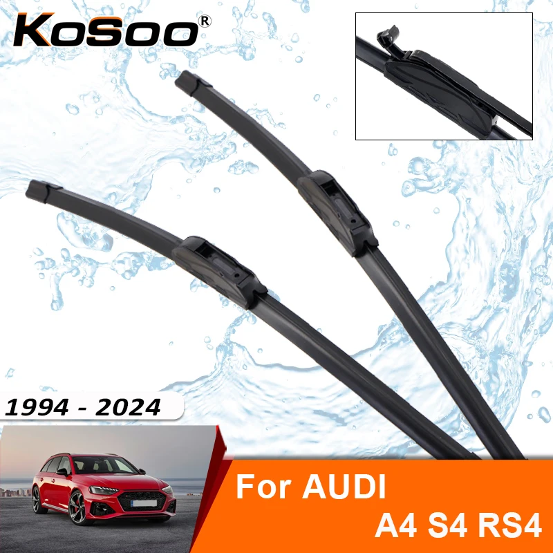 Car Wiper Blade For AUDI A4 S4 RS4 B5 B6 B7 B8 B9 1994-2024 Windshield Rubber Refill Front Window Wiper Accessorie