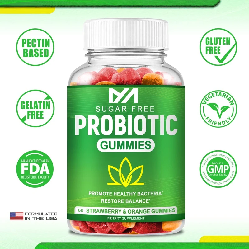 

Adult and children's probiotic gummies Max Strength 5 billion colony units | 60 vegetarian gummies gluten free