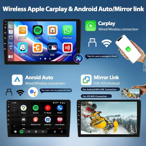Imagen 2 del producto Android 15 Carplay Auto Radio del coche para Renault Duster 1 2010 2011 2012 - 2015 reproductor Multimedia GPS unidad principal estéreo DSP inalámbrico