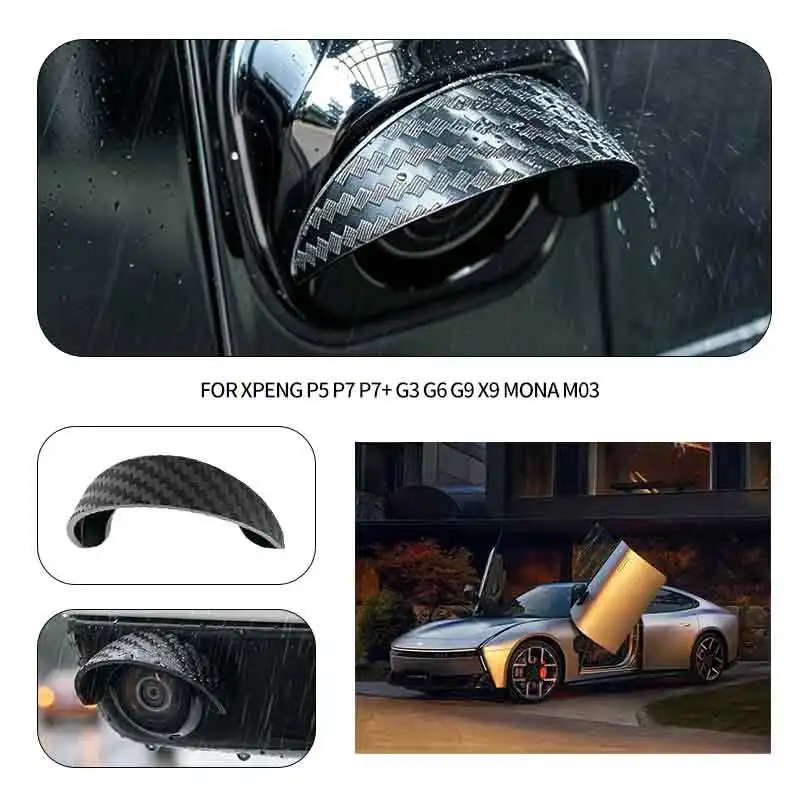 Car Rear View Camera Rain Shield For XPeng PVC Soft Rubber Backup Camera Lens Rain Cover