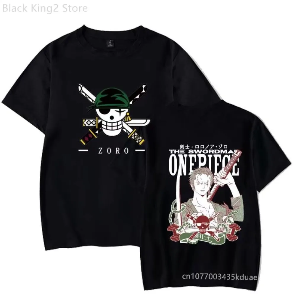 

Anime Sauron Cartoon Characters Zoro Men's and Women's T-Shirts Summer Cotton Men T Shirt Short Sleeve Man Clothing