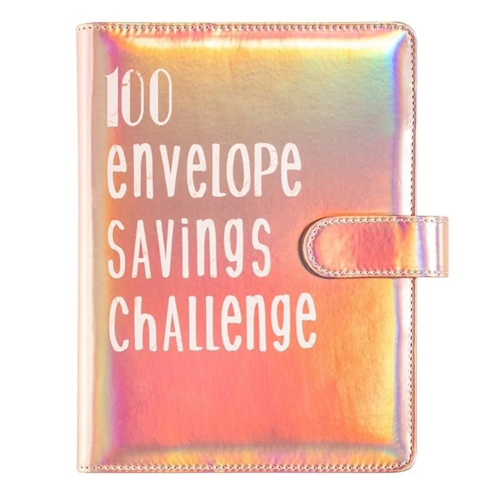 

PU Leather Saving Money Binder Durable Loose-Leaf Binder Challenge Budget Binder Dazzling Colors Budget Planner