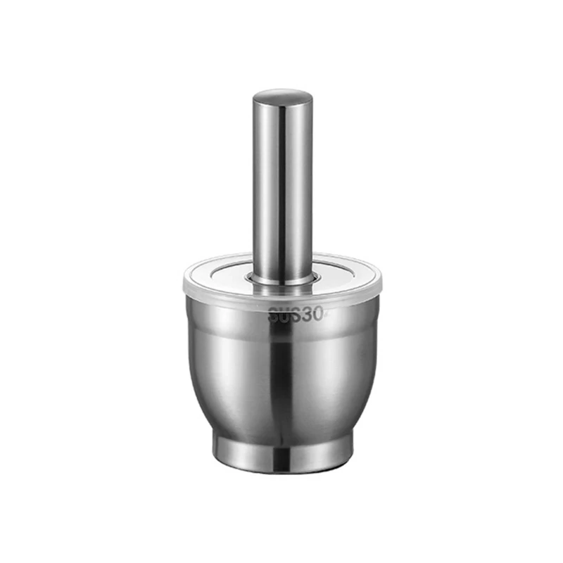 Efficient Mortars and Pestle Set Grinder Pills Crusher Spices Grinder 304Stainless Steel Material for Kitchen