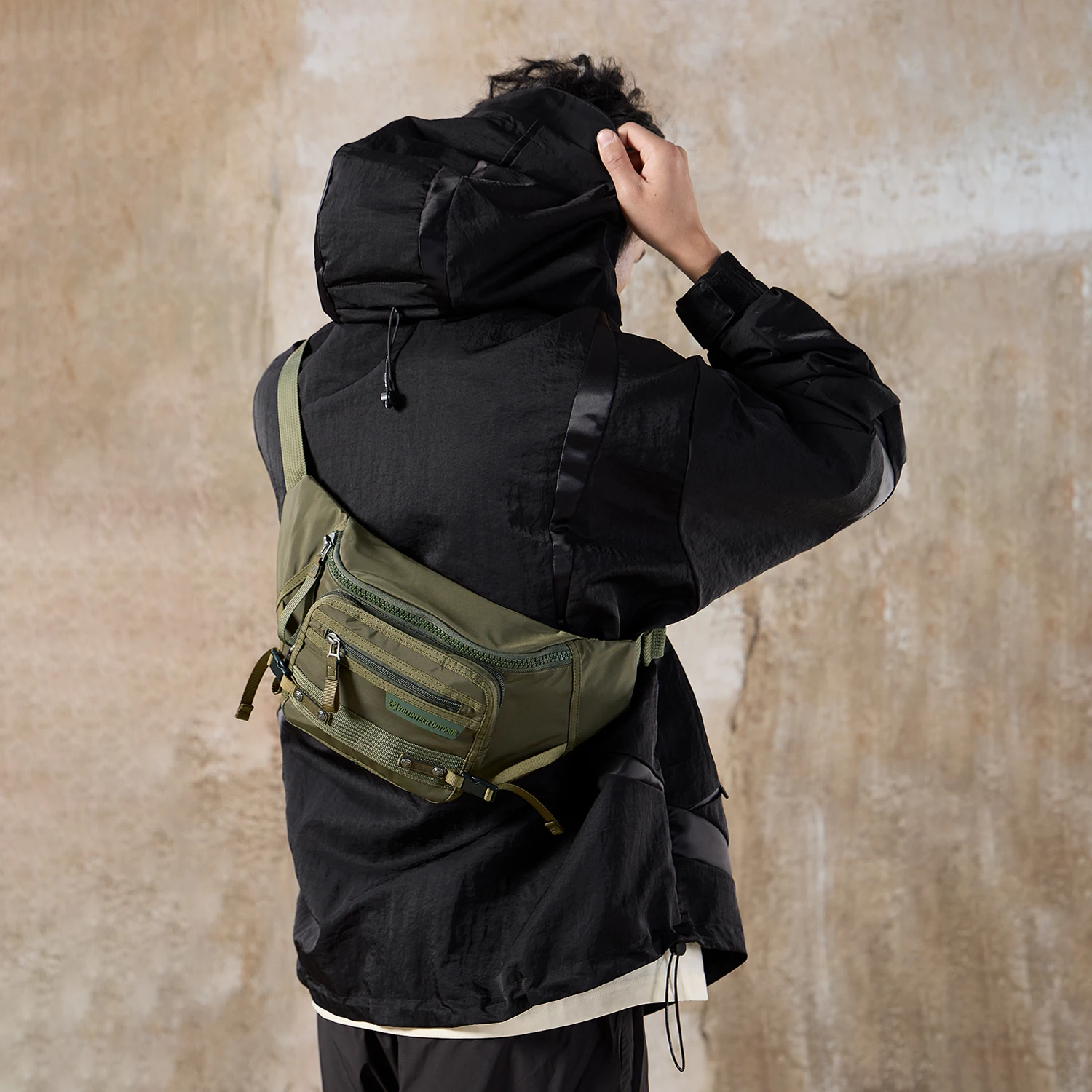 Volunteer Crossbody Sling Backpack Men Outdoor Sports Travel Hiking Running Cycling Chest Bag Daypack Men's Tactical Bag 1842-06