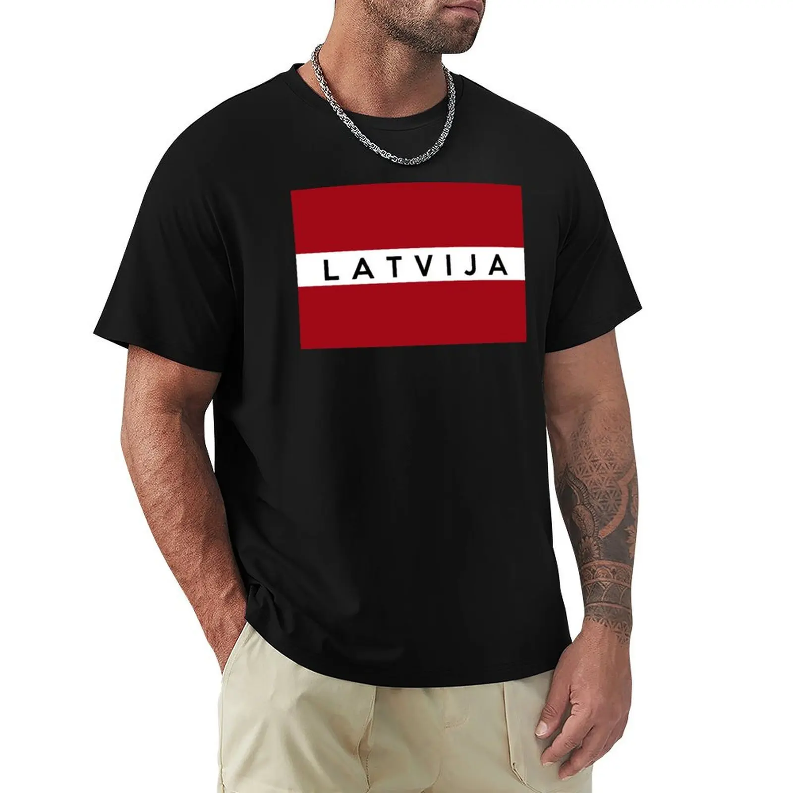

flag of latvia T-Shirt Stain Resistant Casual Tee
