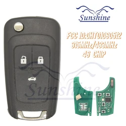 Klucz do samochodu Sunshine OHT 01060512   Pilot zdalnego uruchamiania z kluczykiem do Chevroleta Cruze Impala SS do Opel GMC 2011-2019 315MHz/433MHz ID46