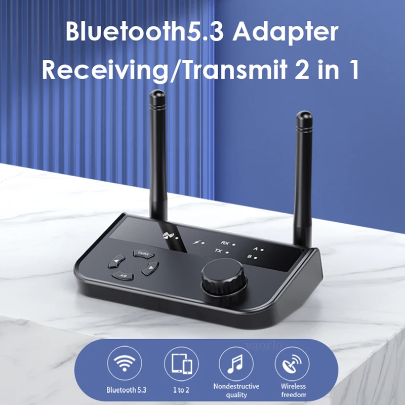 Ricevitore Bluetooth 5.3 HiFi Con Jack 3.5 Mm E RCA, Portata 30 M, Doppio Collegamento Stereo Per TV, Smartphone E PC