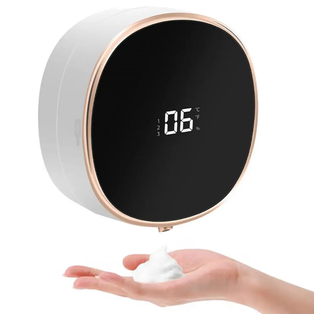 

Электрический дозатор мыла с сенсорной кнопкой Бесконтактный электрический дозатор мыла Настенное крепление для домашнего офиса Отель для ванной комнаты