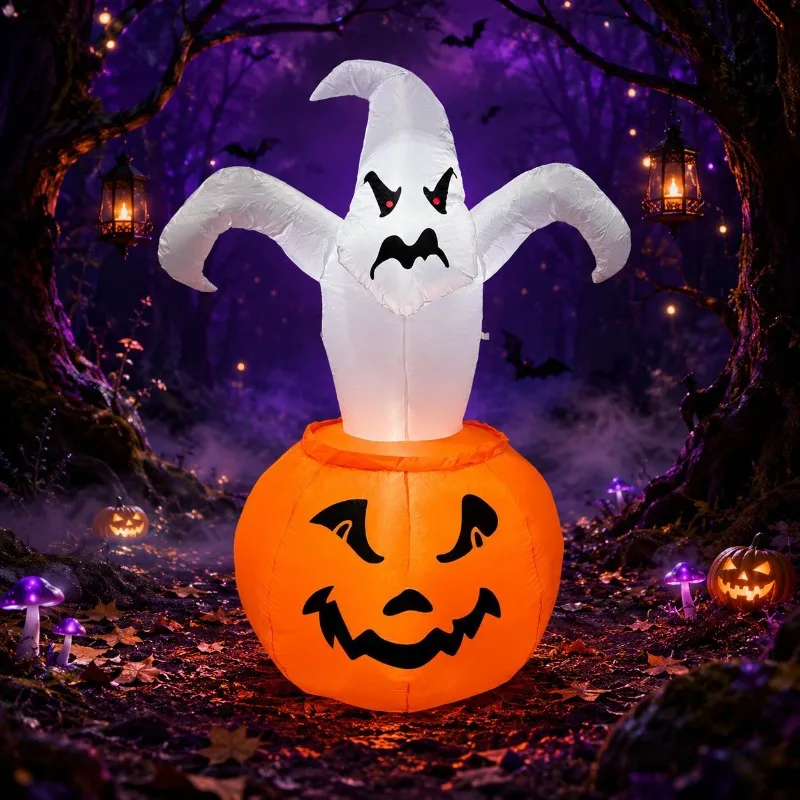 Halloween model 1.8 meters luminous white ghost ghost pumpkin
