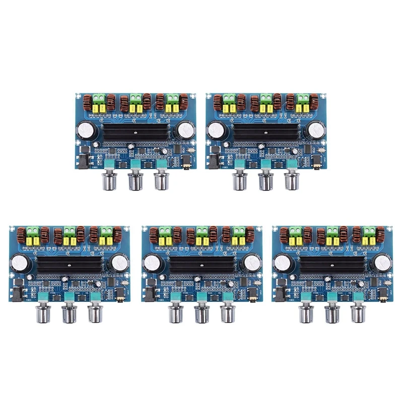 

5X XH-A305 High-Power Digital Power Amplifier Board TPA3116D2 Bluetooth 5.0 Digital Power Amplifier 2.1 Channel With AUX