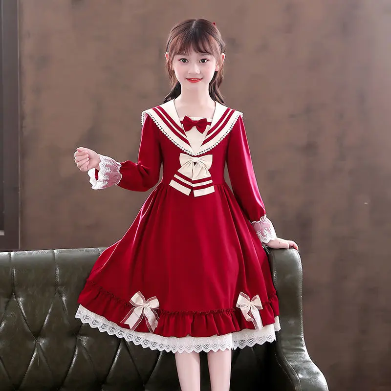 

Girls' 2024 New Fashionable Kids' Skirt Girl Princess Dress Autumn