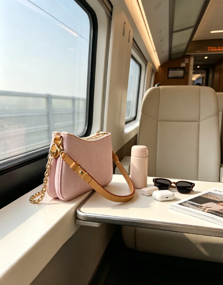 Modern Designer Style Female Handbag Smooth PU Leather Shoulder Bag Delicate Metal Ornament Crossbody Bag Multi‑layer Storage Pockets For Daily Work Travel Party Shopping Ladies Removable Strap 3‑in‑1 Fashion Purse