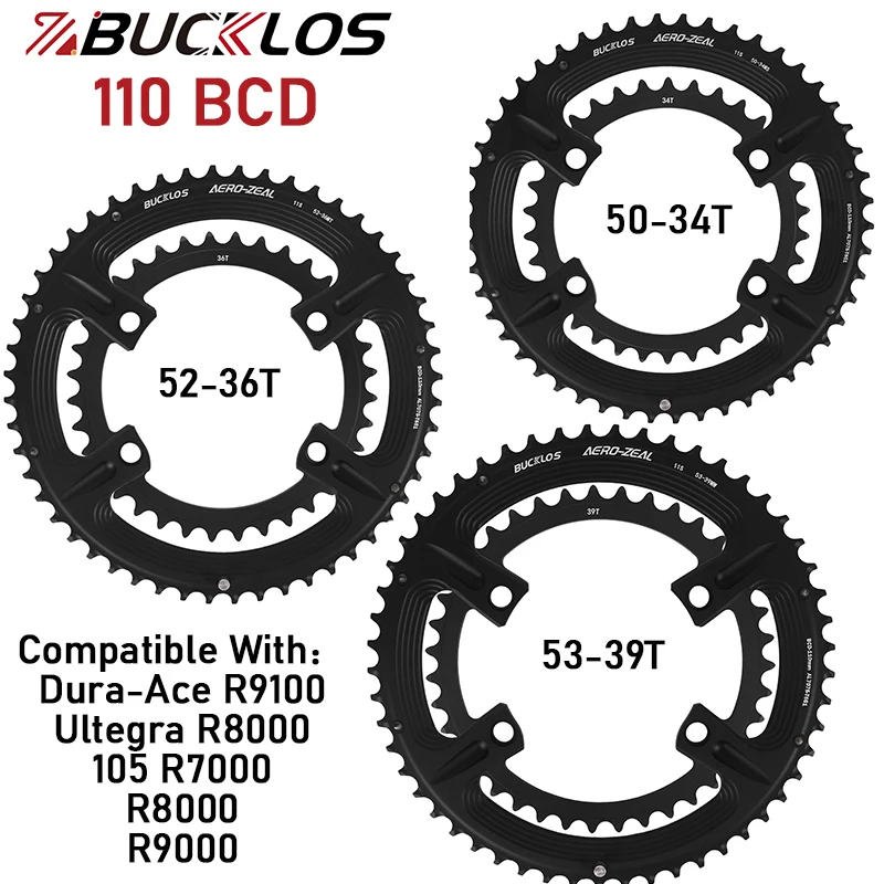 AliExpress BUCKLOS Road Bike Chainring For R7000 R8000 R9000 110BCD Chainring Road Folding Bicycle Chainwheel 50-34T 52-36T 53-39T