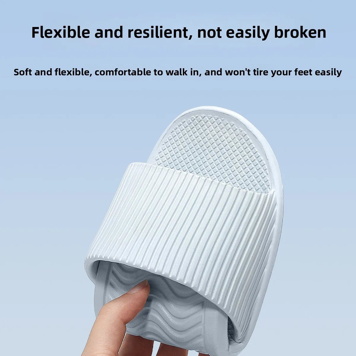 Lightweight Foldable EVA Disposable Slippers Silent Quick‑Dry Non‑Slip Bath Slippers 4‑Season for Vacation Hotel Travel Home Use