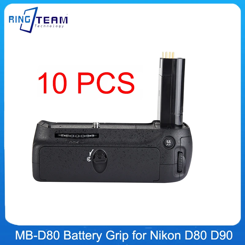 10PCS MB-D80 Battery Grip for Nikon D90 D80 DSLR Camera Work EN-EL3E Battery Holder