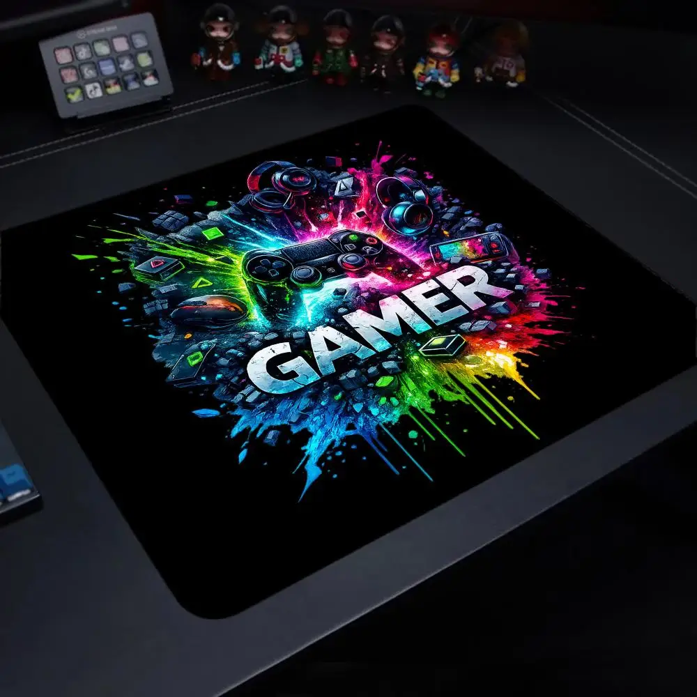 Colorful Gamepad Mouse Pad Square Rubber Anti-slip Mousepads HD Computer Office Game Table Mats Small PC Decor Desk Pads 450*400
