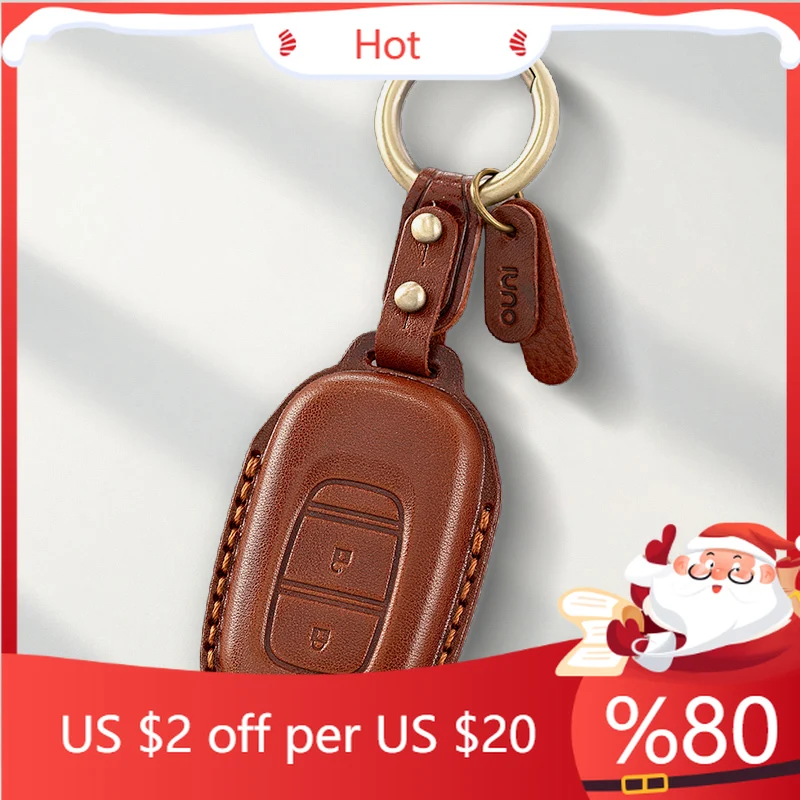 

Hot Genuine Leather Protector for Civic Accord CR-V HR-V Pilot Key Case Cover Fob Interior Stickers