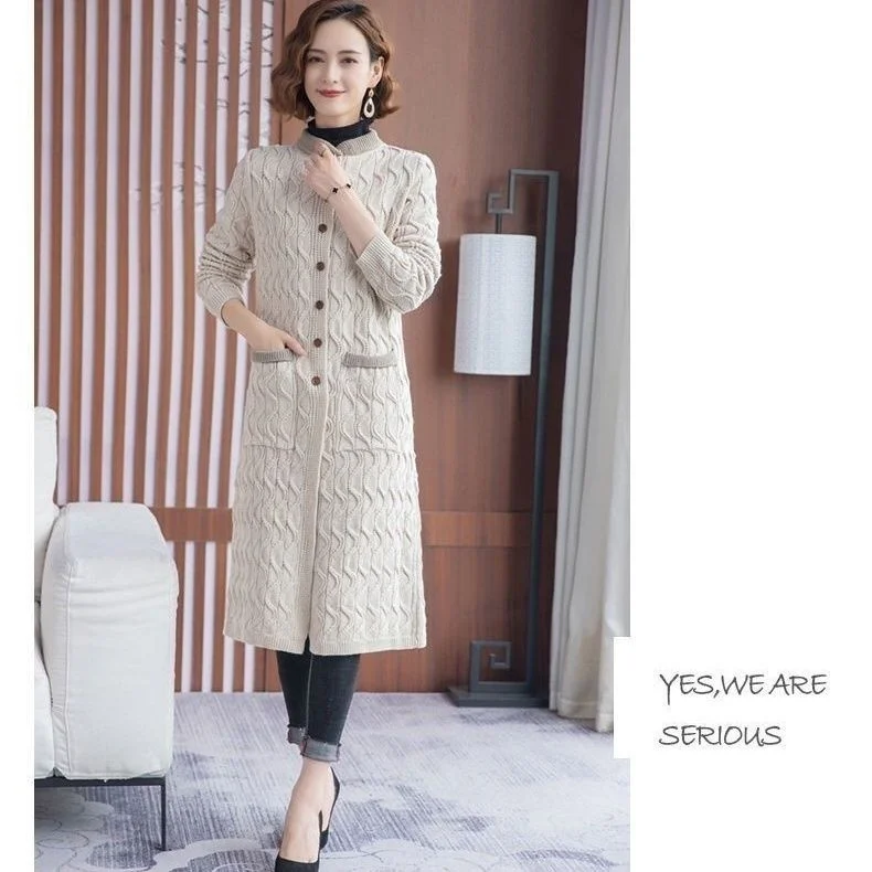 

Mid-Long Cardigans Navy Blue Womens Autumn Soft Seoulish-Style Rhinestones Mohair Fur-Collar Splice Loose-Fit Hollow-Out Leopard