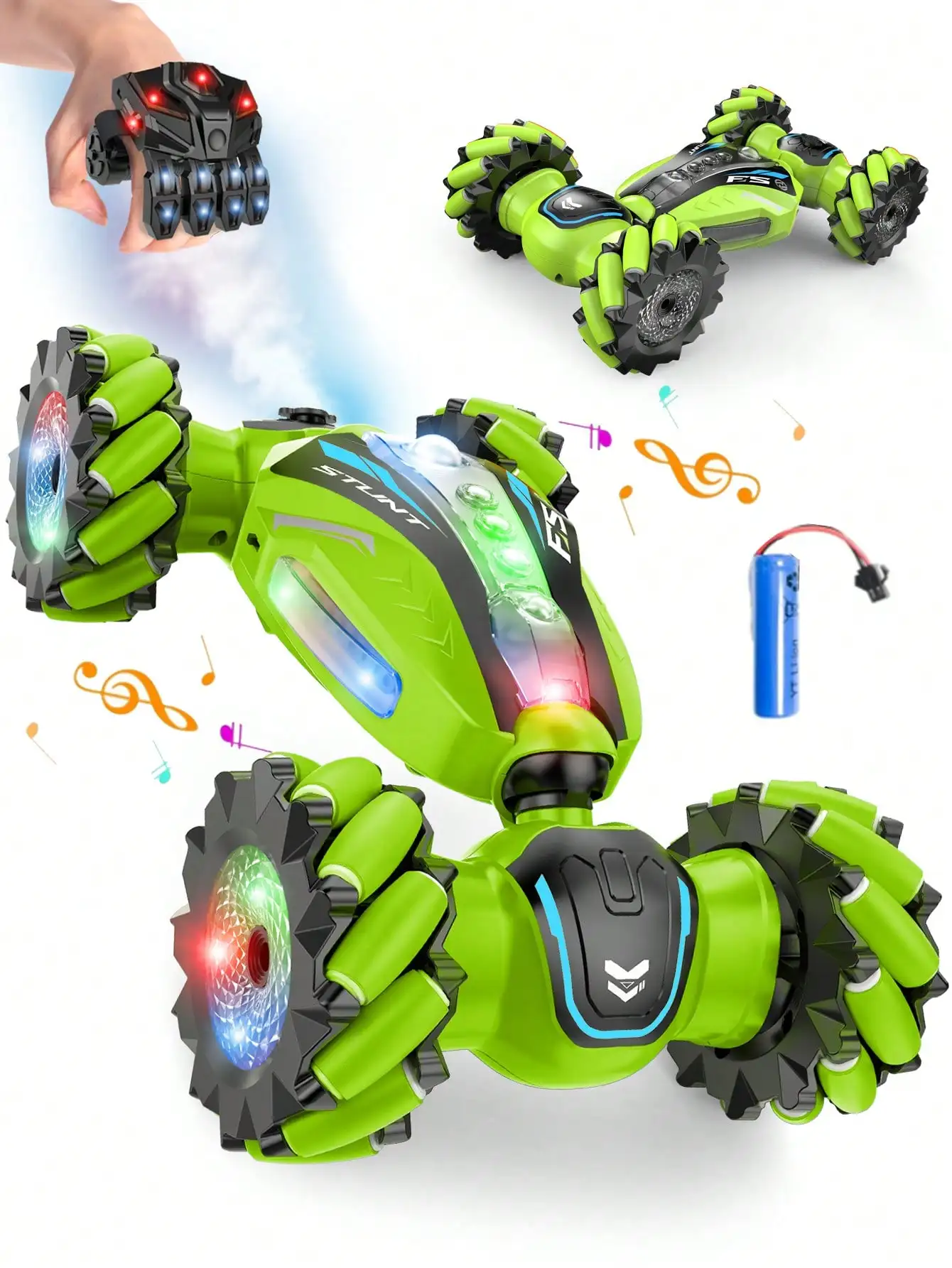 

Gesture Sensing RC Stunt Car 4WD Hand Control Twisting Vehicle With Light Music Mist Birthday Gift For Kids Boys Ages 6-12