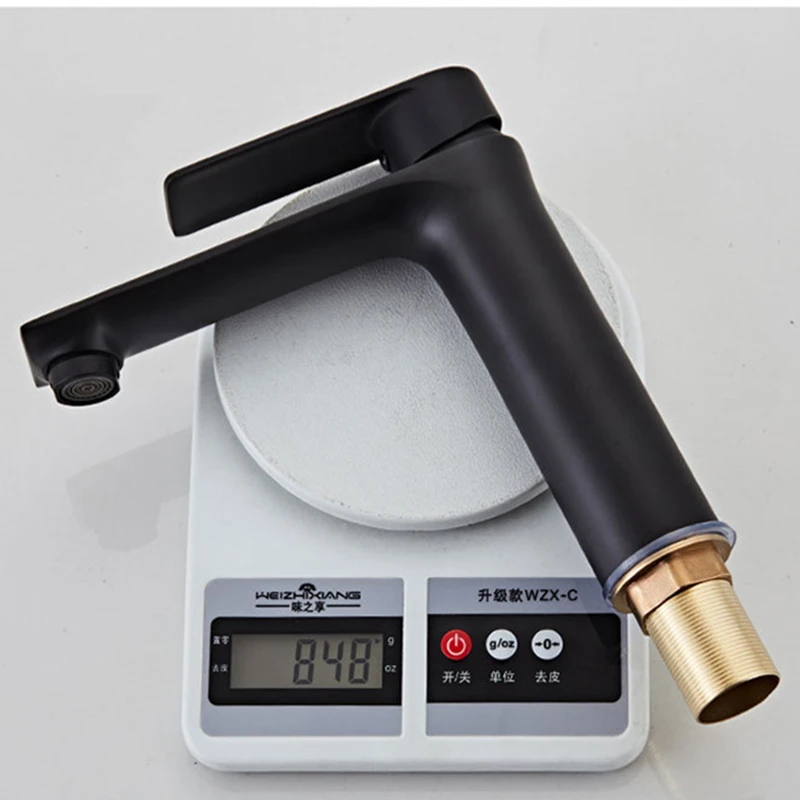 Black Basin Faucet Bathroom Toilet Single Hole High Sink Mixer Tap Hot and Cold Sink Faucet Deck Mounted Brass Chrome Gold Taps