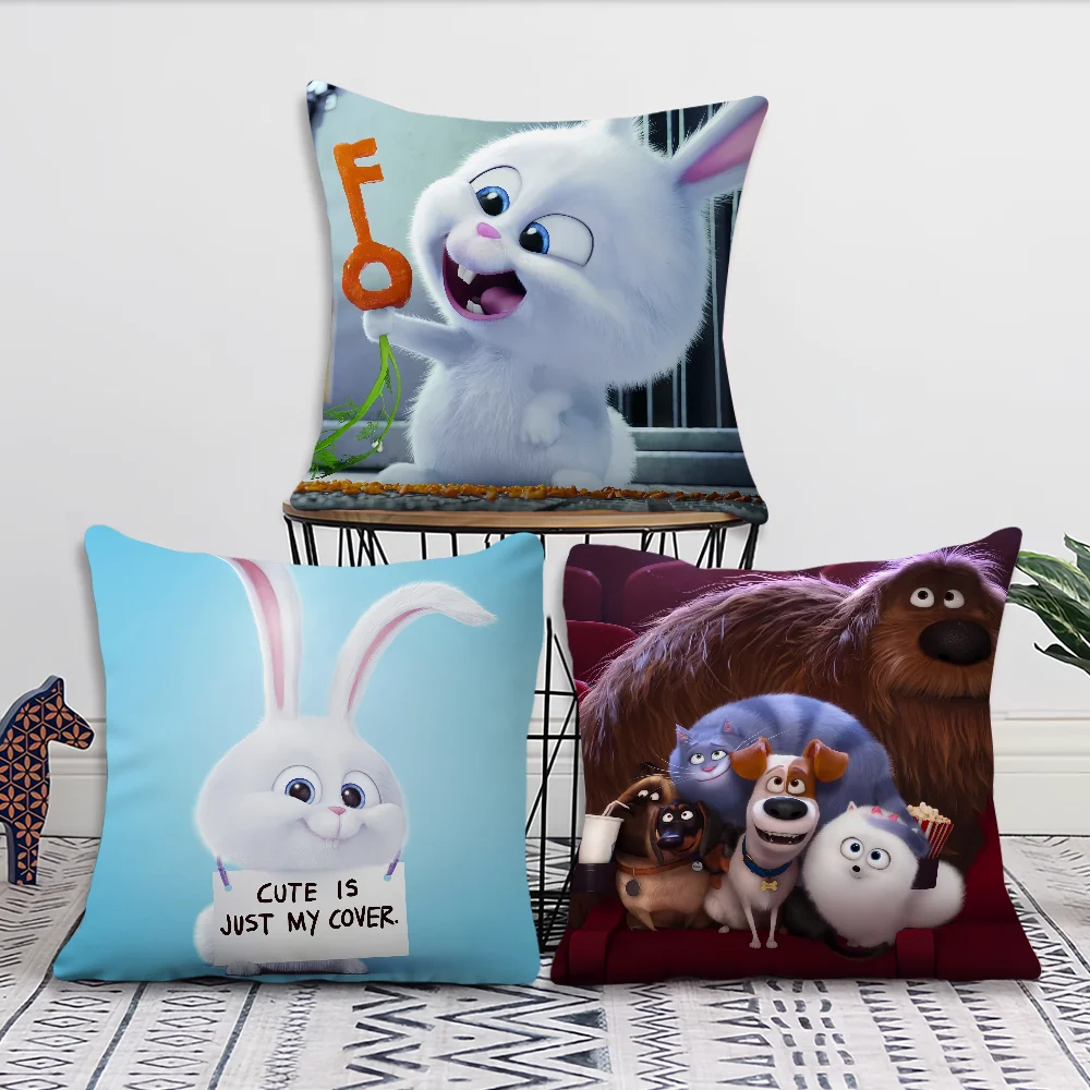 Cartoon T-THE SECRET LIFE OF P-PETS Pillow Case Living Room Headboard Bedroom Office Cushion Cushion Sofa Nap Time